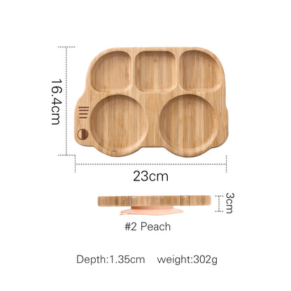 Wooden tray with measurements on a white background